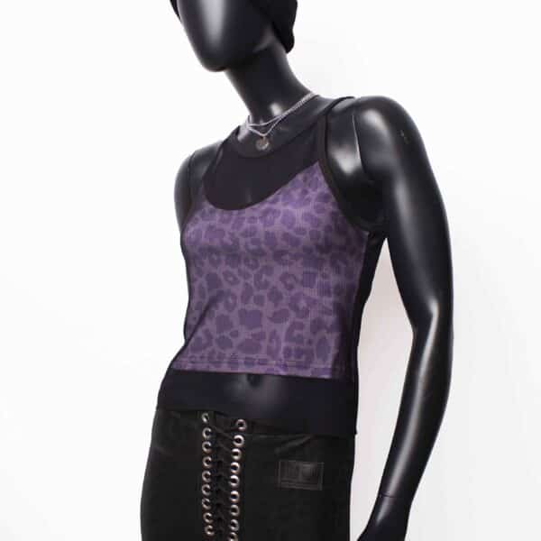 Handmade doublelayer TankTop: Wild Lilac Rib – Bild 3