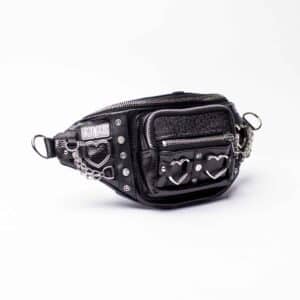 Clip Hipbag: Black Hearts