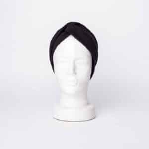 Headband Turban: Black Rib