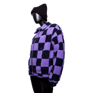 Handmade Oversized Jacket: Violet Check