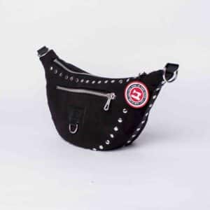 Moonbag: Flat Studded Suede