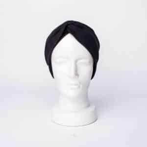 Headband Turban: Black Rib